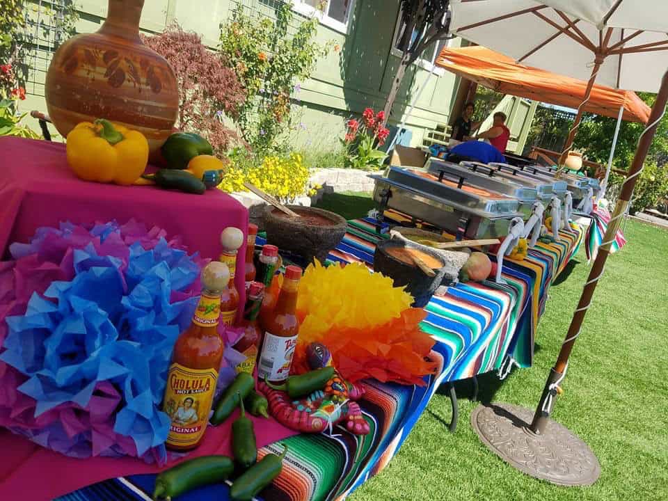 IMG_1728 Mexican catering in Santa Rosa taco bar setup